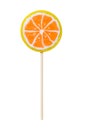 Lollipop in form of slice of orange Royalty Free Stock Photo