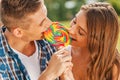 Lollipop fun. Royalty Free Stock Photo