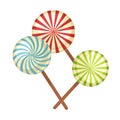 Lollipop hard candy vector isolated flat icons