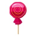 Lollipop icon, cartoon style