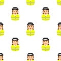 Lollipop Lady Avatar Icon Seamless Pattern Royalty Free Stock Photo