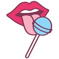 Lollipop lick vector illustration by crafteroks