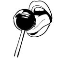 Lollipop lick vector illustration by crafteroks