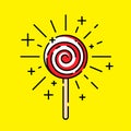 Lollipop line icon