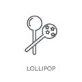 Lollipop linear icon. Modern outline Lollipop logo concept on wh