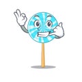Lollipop in a mascot candy call me basket
