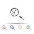 lollipop multi color style icon. simple thin line, outline vector of halloween icons for ui and ux, website or mobile application Royalty Free Stock Photo