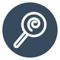 Lollipop Outline bold Vector Icon which can be easily modified or Edited Royalty Free Stock Photo