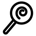 Lollipop Outline bold Vector Icon which can be easily modified or Edited Royalty Free Stock Photo