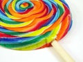 Cropped Rainbow Lollipop Swirl Isolated