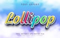 Lollipop text effect editable Royalty Free Stock Photo
