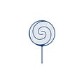 lollipop line icon. lollipop linear hand drawn pen style line icon Royalty Free Stock Photo