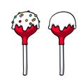 Lollipops cake pops set vector illustration.