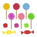 Lollipops and candies Royalty Free Stock Photo