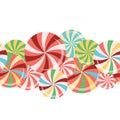 Lollipops collection. Colorful candy on stick with twisted design.