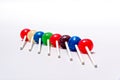 Lollipops Colorful Laying Diagonal white background