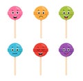 Lollipops with different emotions