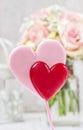 Lollipops in heart shape Royalty Free Stock Photo