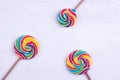 Lollipops on a white background Royalty Free Stock Photo