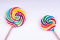 Lollipops on a white background Royalty Free Stock Photo
