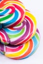 Lollipops on a white background Royalty Free Stock Photo