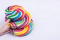 Lollipops on a white background Royalty Free Stock Photo