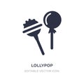 lollypop icon on white background. Simple element illustration from Food concept