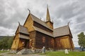 Lom medieval stave church Viking symbol. Norwegian heritage Royalty Free Stock Photo