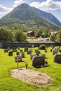 The Lom Stave Church is one of the largest and oldest stave churches in Norway, built in the mid-12th century, show here on a