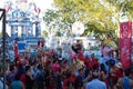 Procession of street party Parrandas in Cuba