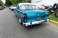 old Ford Customline V8 tudor sedan 1955-1956. Rear view. CADEAA 2021 classic cars. Copyspace Royalty Free Stock Photo