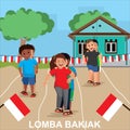 Lomba balap bakiak is one type of competition that is competed in the Indonesian Independence celebration event