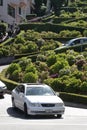 Lombard Street, the crookedest street in the world, San Francisco, California Royalty Free Stock Photo