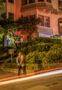 Lombard Street at Night Royalty Free Stock Photo