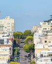 Lombard Street in San Francisco as seen from Russian Hill
