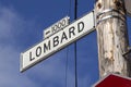 Lombard street sign Royalty Free Stock Photo