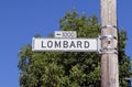 Lombard street sign Royalty Free Stock Photo