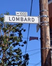 Lombard Street sign Royalty Free Stock Photo
