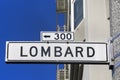 Lombard Street Sign Royalty Free Stock Photo