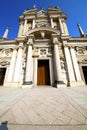 lombardy in the busto arsizio old church sidewalk italy