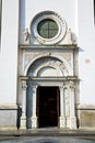 Lombardy in the busto brick tower sidewalk italy