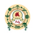 Lombardy map label.. Vector illustration decorative design Royalty Free Stock Photo