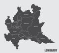 Lombardy region map