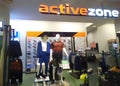 Active zone section or sports corner fashion inside Matahari department store