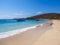 Lombok - Pink Beach with plenty of boath anchored to the shore