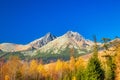Lomnica Peak in autumn season