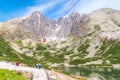 Lomnica Peak and Rocky Mountain-Lake in the High Tatras. Royalty Free Stock Photo