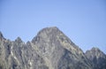 Lomnicky peak with observatory on the top one of the highest and most visited mountain peaks in the High Tatras Royalty Free Stock Photo