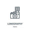 lomography icon vector from photo collection. Thin line lomography outline icon vector illustration. Linear symbol for use on web