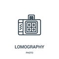 lomography icon vector from photo collection. Thin line lomography outline icon vector illustration. Linear symbol for use on web